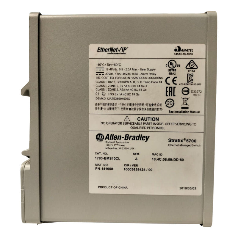 Allen-bradley 1783-bms10cl Stratix 5700 Managed Switch