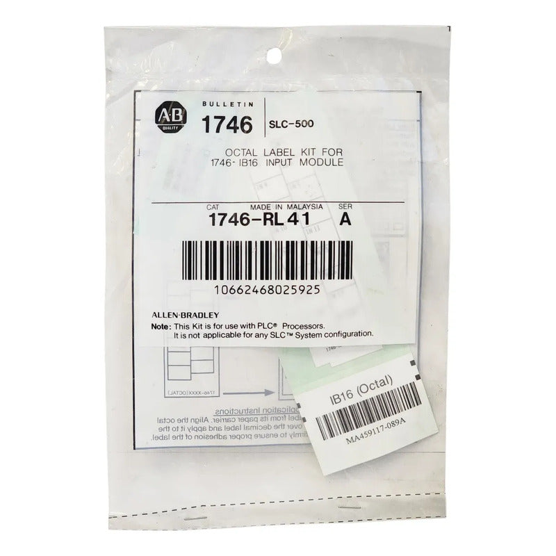 Kit De Etiquetas Octales Allen-bradley 1746-rl41 | Slc 500