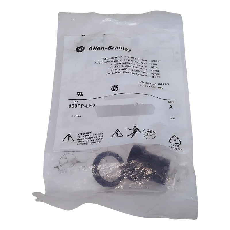 Allen-bradley 800fp-lf3 Pulsador Rasante Verde Verde