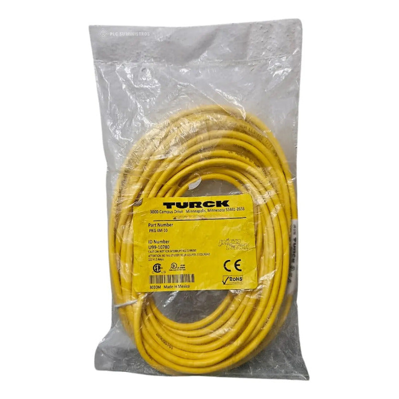 Turck Pkg 4m-10 U99-10780 Cable Conector 4 Metros