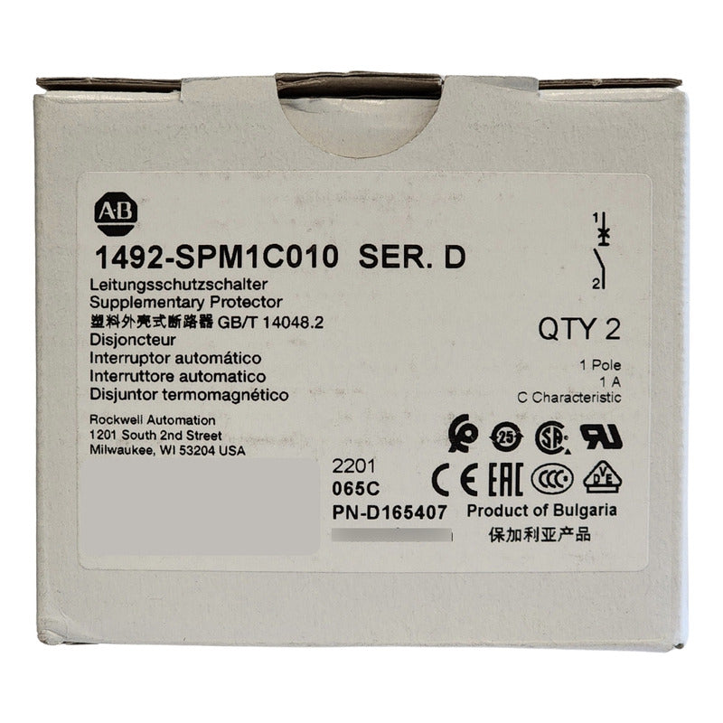 Allen-bradley 1492-spm1c010 Ser. D Interruptor C1a