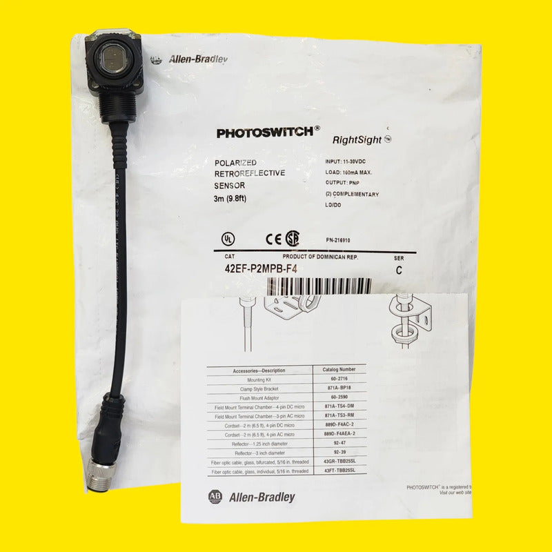Allen-bradley 42ef-p2mpb-f4 Sensor Óptico Industrial