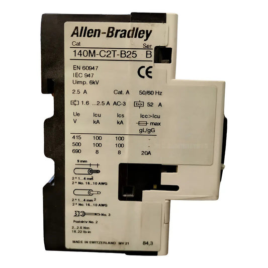 Allen Bradley 140m-c2t-b25 Disy. Protect. De Motor 50/60