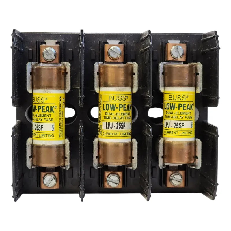 Base J60030-3cor Con 3 Fusibles Lpj-25sp 25a 600v Bussmann