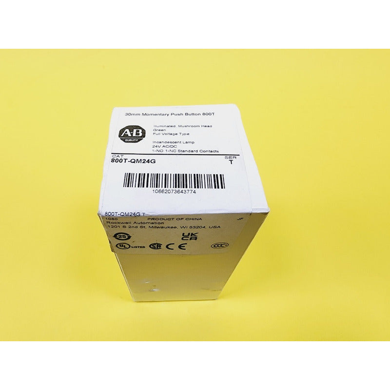 Pulsador Luminoso Verde 24v Allen-bradley 800t-qm24g Ser T