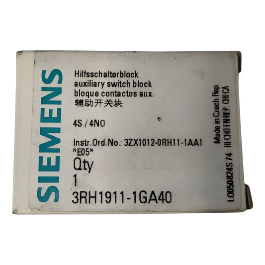 Siemens Bloque De Contactos Auxiliares 3rh1911-1ga40