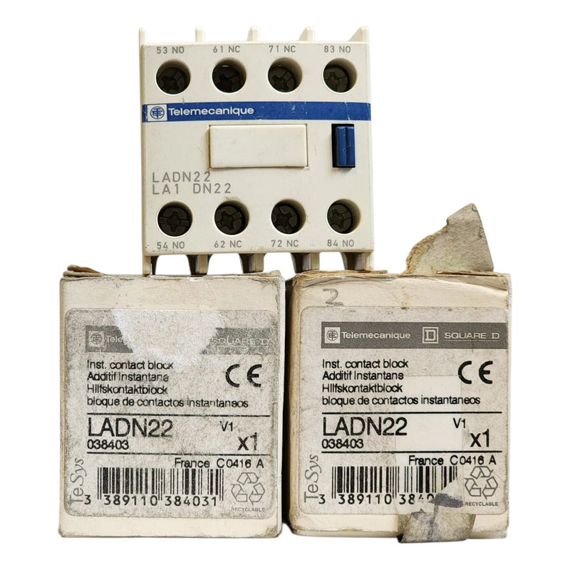 Telemecanique Ladn22 Bloque Contactos Auxiliares 2na 2nc Beige