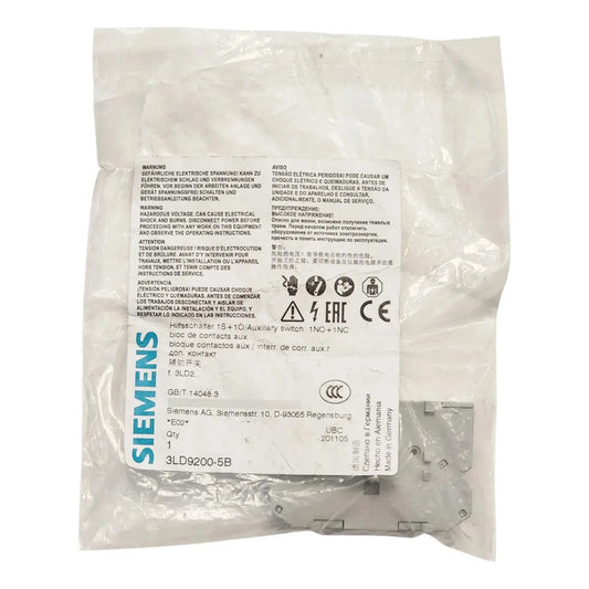 Siemens 3ld9200-5b Bloque De Contactos Auxiliares