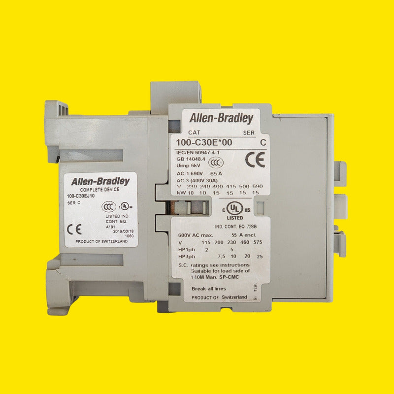 Contactor Allen Bradley 100-c30ej10 30a 3p Industrial