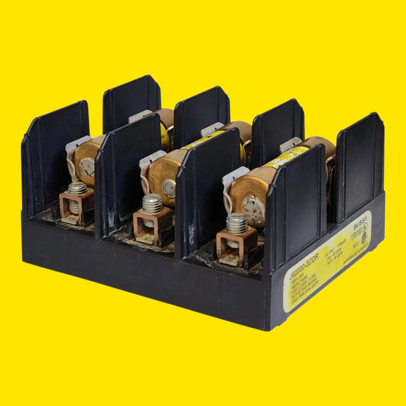 Base Bussmann J60030-3cor Con 3 Fusibles Lpj-3sp 3a 600v