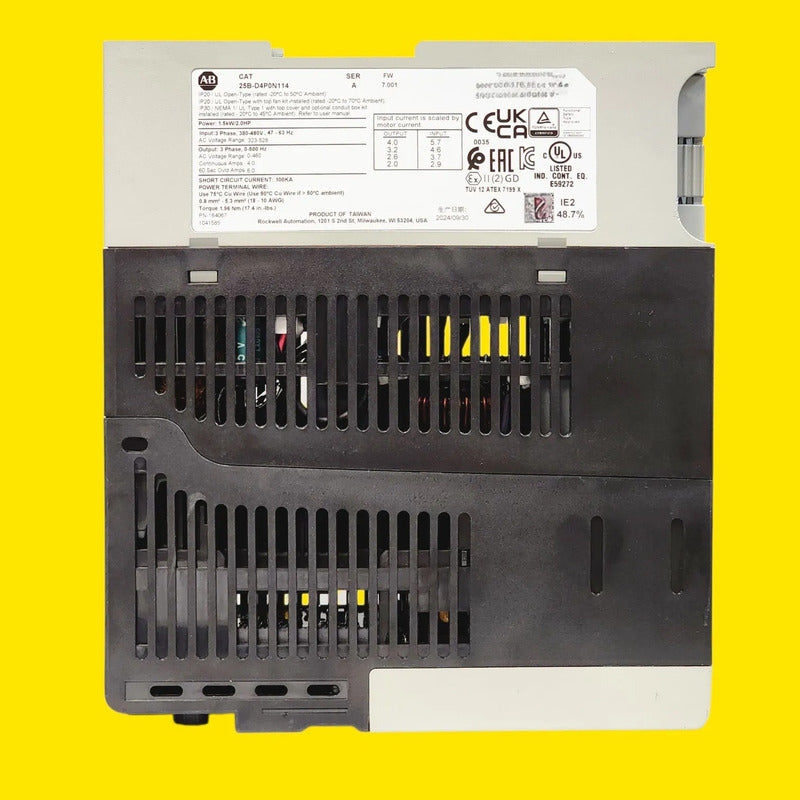 Allen Bradley 25b-d4p0n114 Powerflex 525  2hp 480v