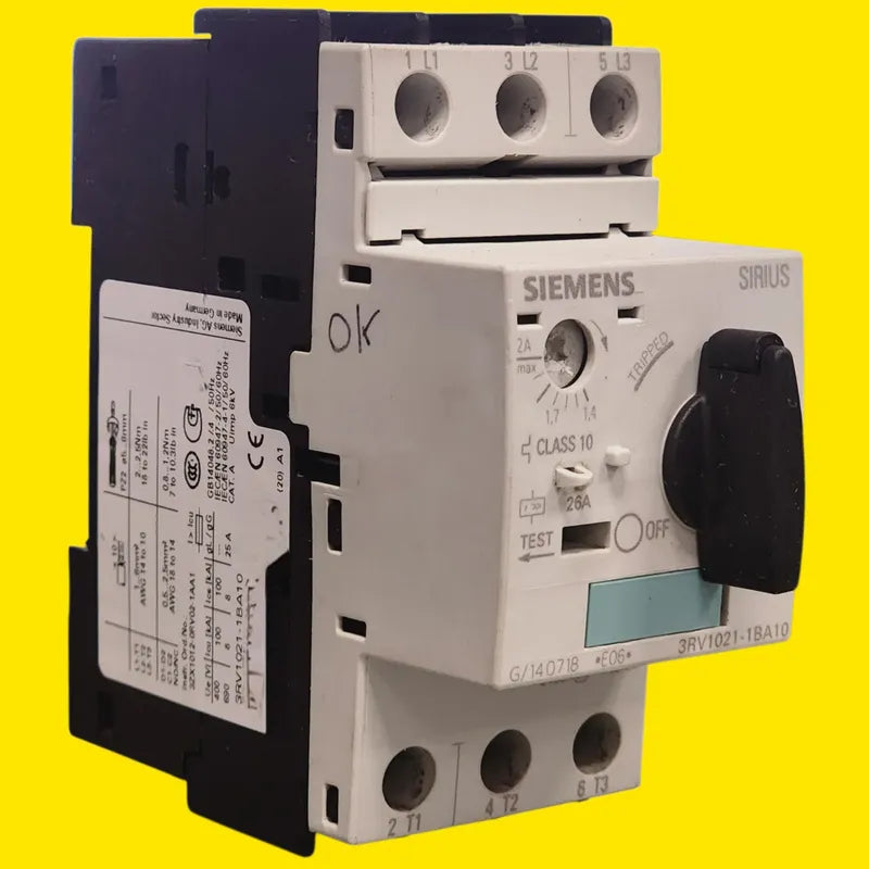 Siemens 3rv1021-1ka10 Arrancador Manual De Motor 50/60 Hz