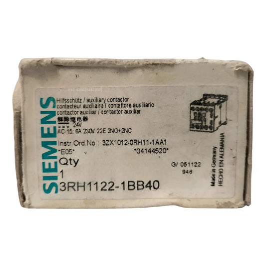 Siemens  3rh1122-1bb40 Contactor Auxiliar..
