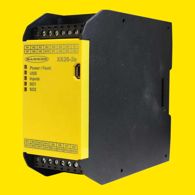 Banner 85063 Xs26-2e Controlador Seguridad Eth Amarillo