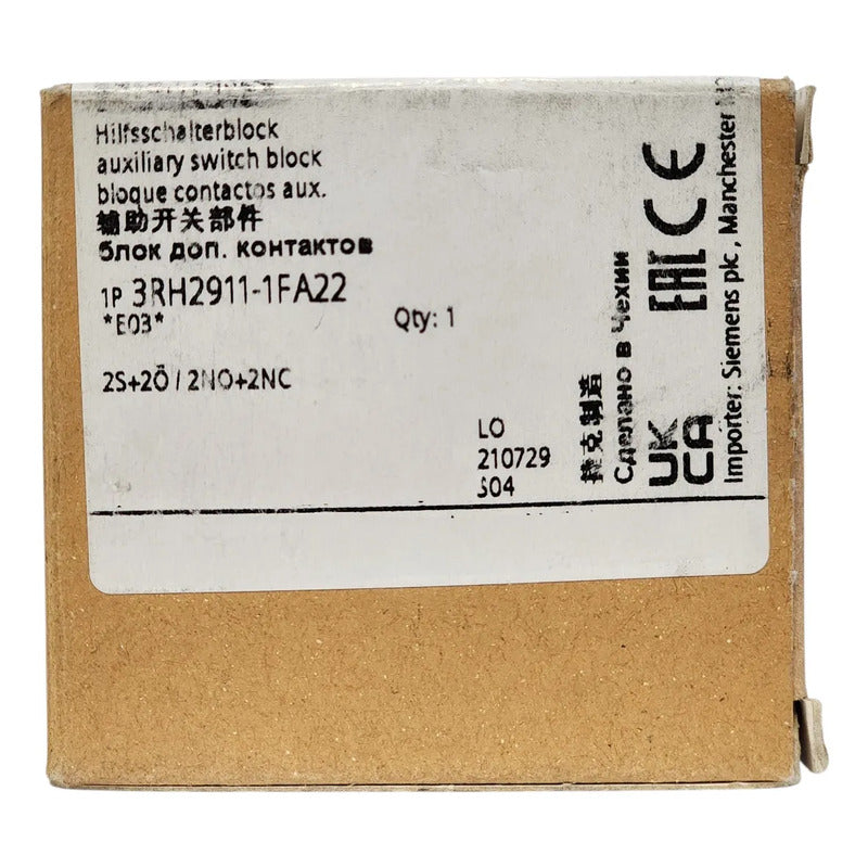 Bloque Auxiliar Siemens 3rh2911-1fa22 2na 2nc