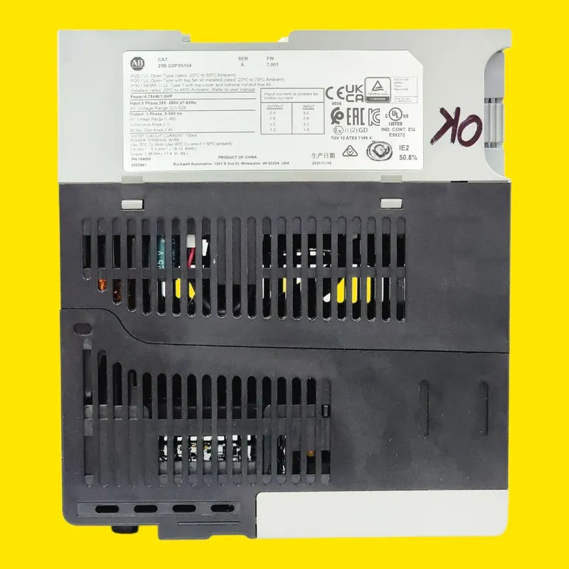 Powerflex 525 Allen Bradley 25b-d2p3n104 1hp Vfd Rele 1