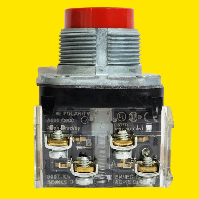 Allen-bradley 800t-b6a  Botón Pulsador Rojo 30.5mm  Serie T Rojo