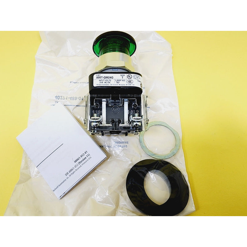 Allen-bradley 800t-qm24g Ser T Pulsador Luminoso Verde 24v