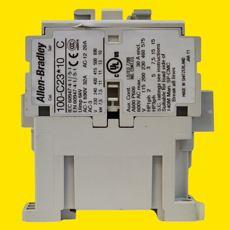 Contactor Allen-bradley 100-c23a10 23a 3 Polos 220v Ac