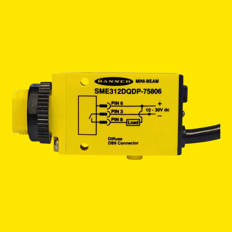 Banner Sm312dqdp 75806 Sensor Fotoelectrico Difuso M12