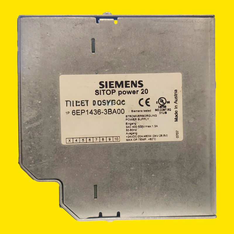 Fuente Siemens Sitop 6ep1436-3ba00 | Modular 24v 20a 480w