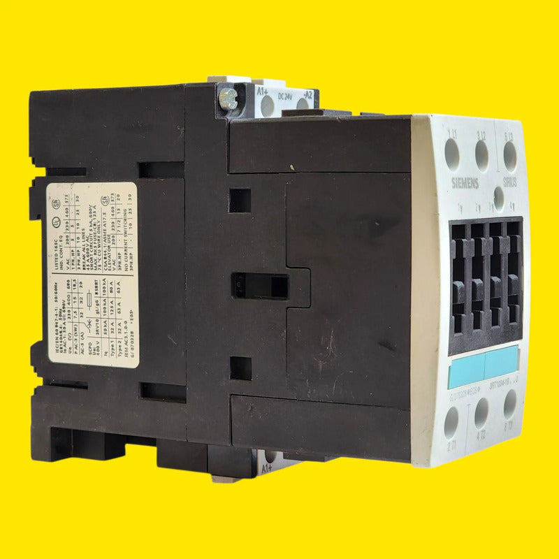 Siemens 3rt1034-1bb40 Contactor 32a 24vdc 3 Polos 15kw