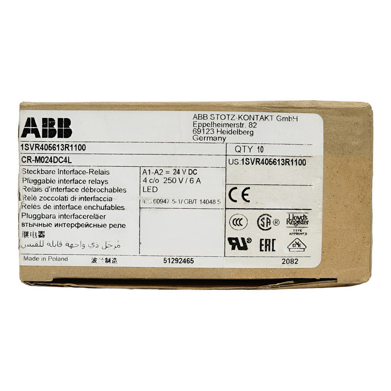 Relé Interfaz Abb Cr-m024dc4l 24vdc 4 Contactos