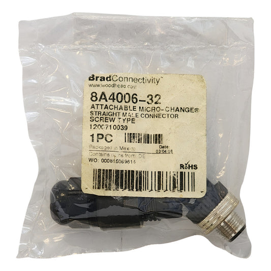 Conector Brad Molex 8a4006-32 M12 4 Pines Recto Ip67