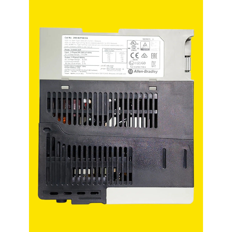 Allen-bradley Powerflex 525 25b-b2p5n104 0.4kw 0.5hp 240v