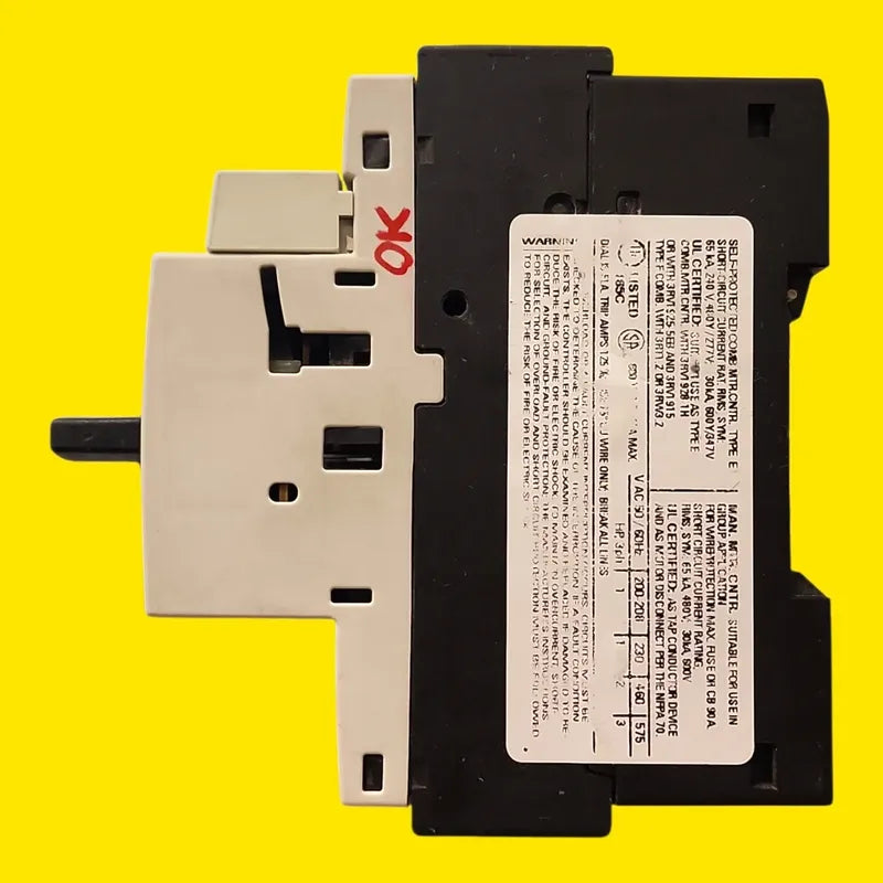 Siemens 3rv1021-1da15 Guardamotor Termomagnético 50hz/60hz