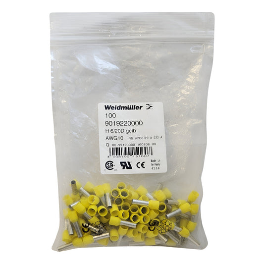 Terminal Weidmuller H 6/20d Gelb 6mm2 Amarillo Aislado