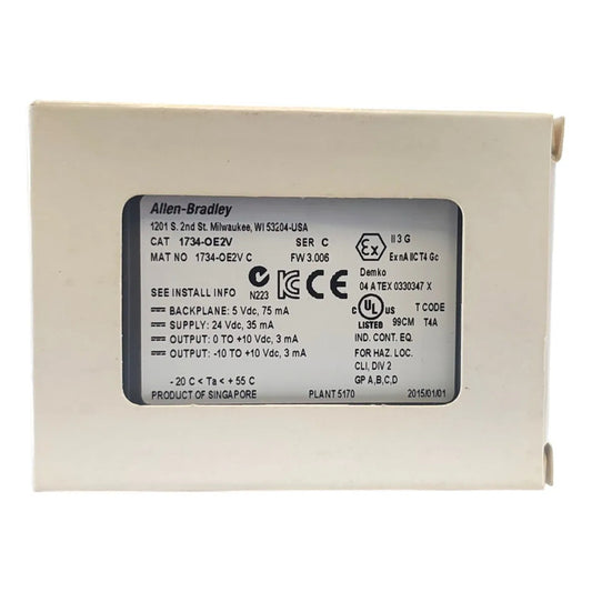 Allen-bradley 1734-oe2v Modulo De Salida Analogica