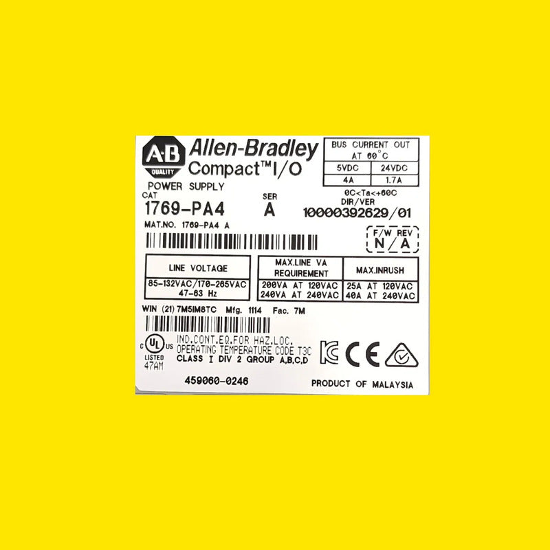 Allen-bradley 1769-pa4 Fuente De Alimentación 120/240v