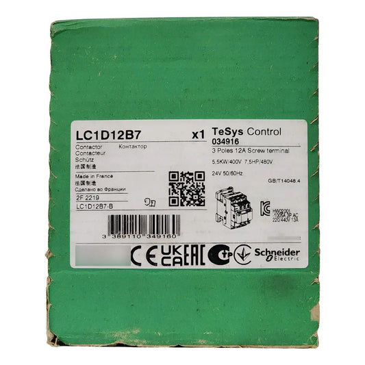 Schneider Lc1d12b7 3p 12a Ac-3 24v Bobina Industrial