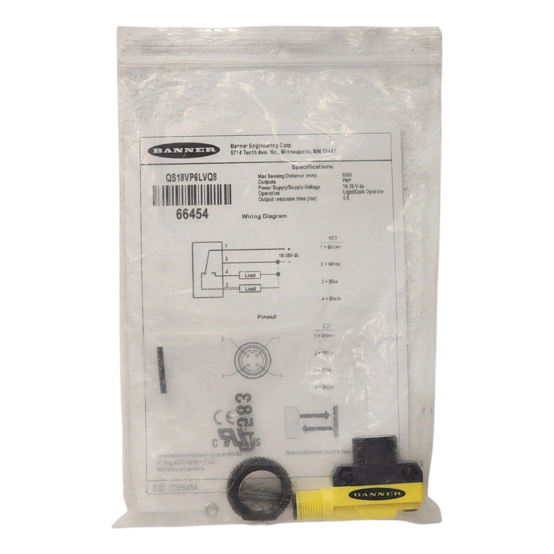 Banner Qs18vp6lvq8 Sensor Fotoelectrico