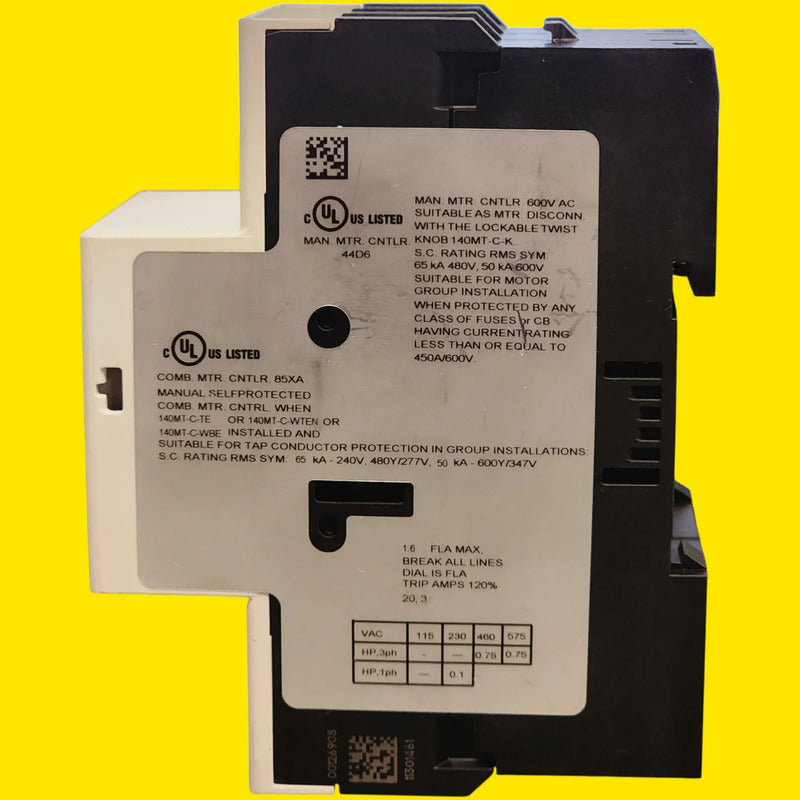 Allen-bradley 140mt-c3e-b16 Interruptor Guardamotor -50/60 Hz