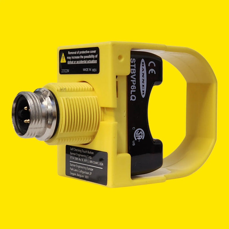 Banner Stbvp6lq 64183 Boton Tactil Optico De Seguridad Amarillo