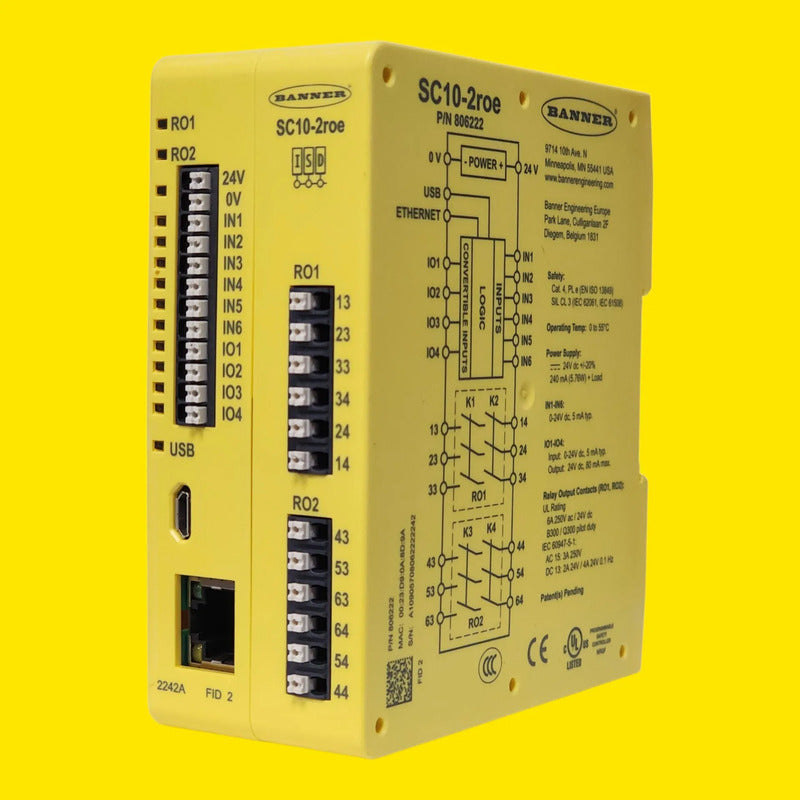 Banner Sc10-2roe 806222 Controlador De Seguridad