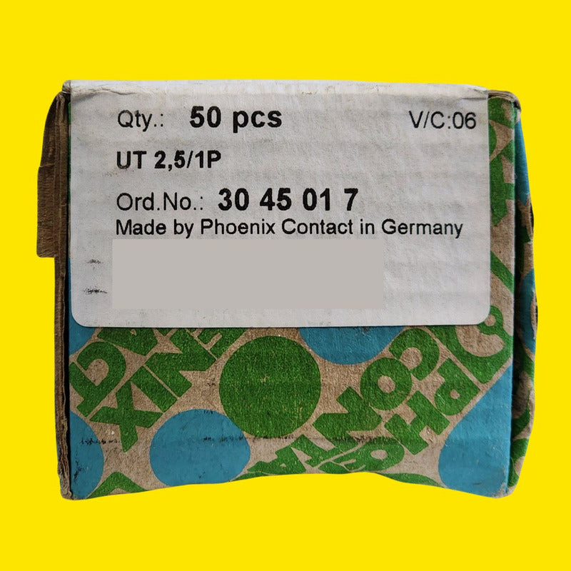 Bornera Phoenix Contact Ut2,5/1p D-32825 300v 20a Caja C/50p