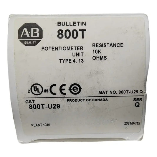 Allen-bradley 800t-u29 Potenciometro De 30mm