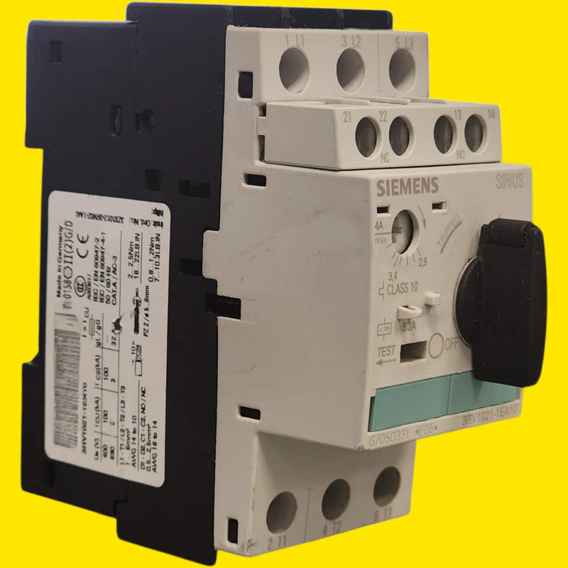 Siemens 3rv1021-1ea10 Guardamotor Termomagnético 4a