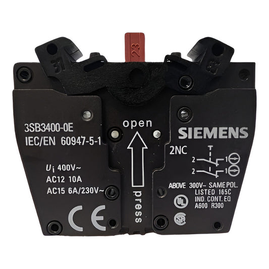 Siemens 3sb3400-0e Bloque De Contactos