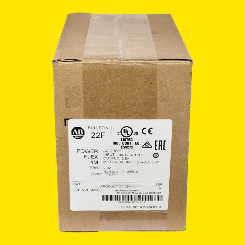 Variador Allen Bradley 22f-v2p5n103 Powerflex 4m 0.5hp