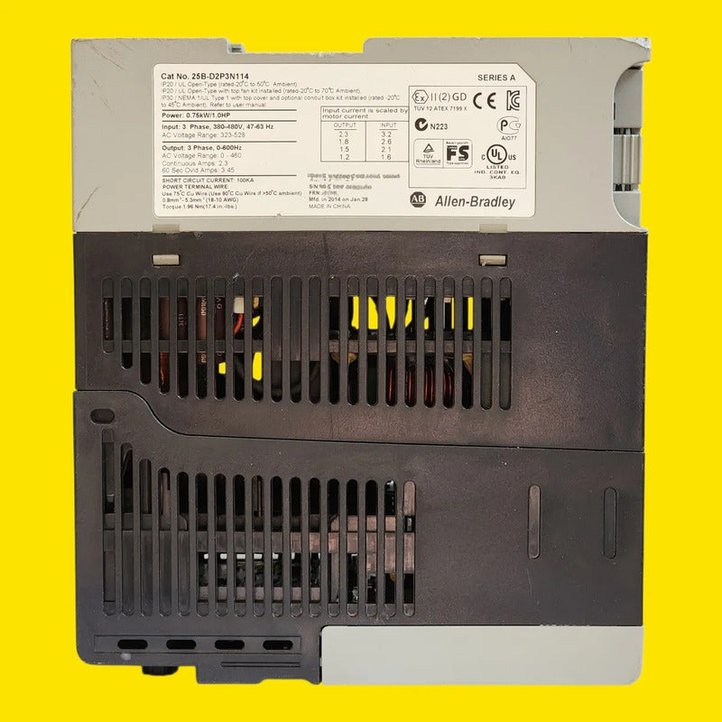 Allen-bradley 25b-d2p3n114 Powerflex 525 480v 1hp 0.75kw