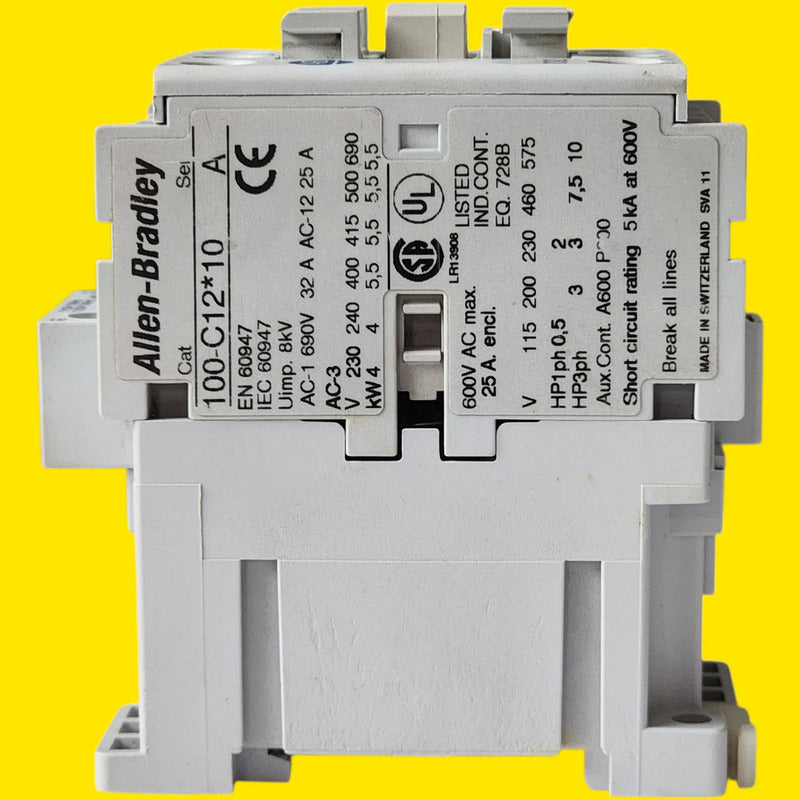Allen Bradley 100-c12d10 Contactor Industrial Eléctrico