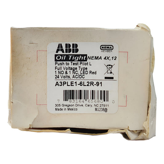 Botón Iluminado Abb A3ple1-6l2r-91 24v Rojo 2 Posiciones Rojo