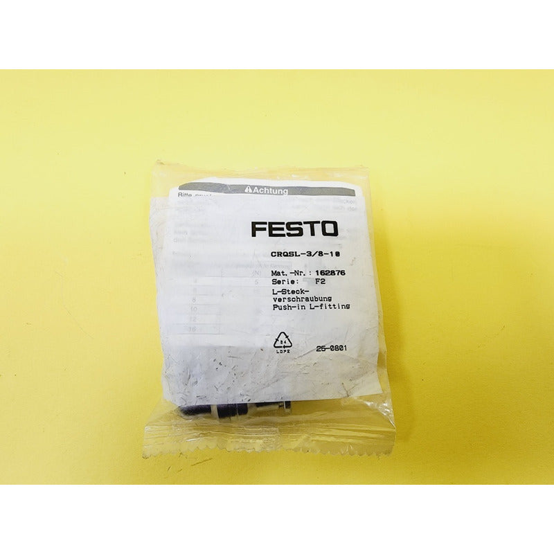 Festo 162876 | Racor Codo Inox 3/8 A 10mm Crqsl-3/8-10