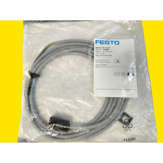 Conector Tipo Zocalo Con Cable Festo Kmeb-1-24-2.5-led
