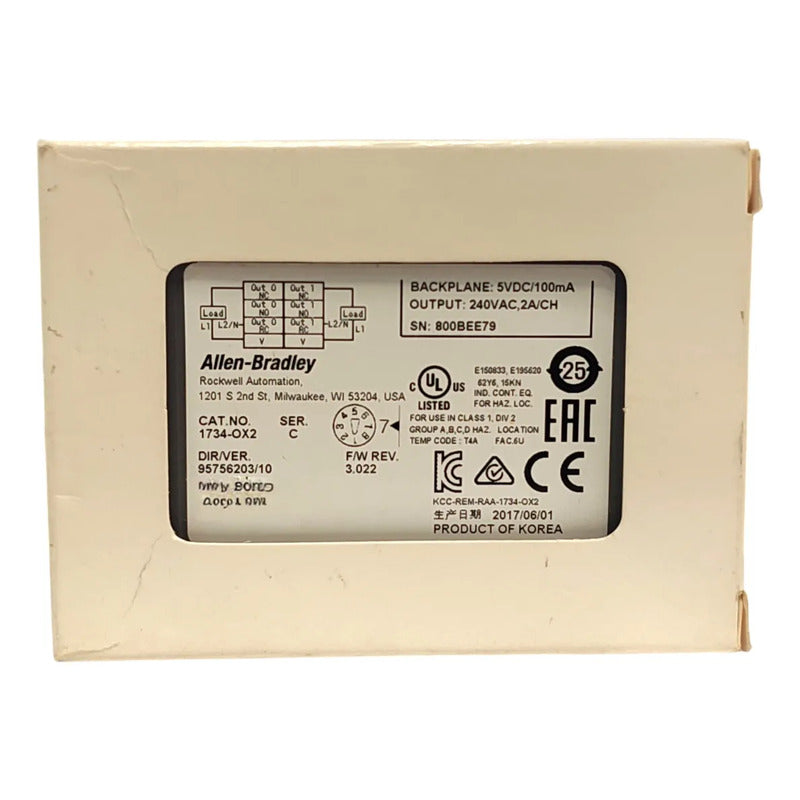 Allen-bradley 1734-ox2 Point I/o Salidas Relevador