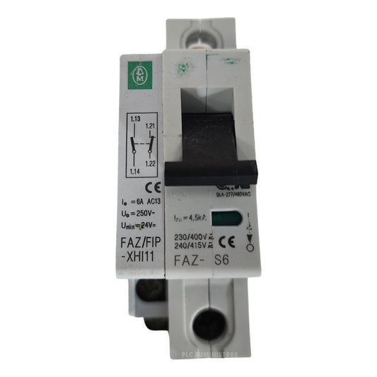 Klockner Moeller Faz S6 Con Faz/fip-xhi11 Interruptor